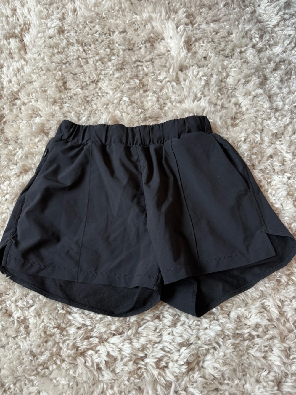 Zella Black Active Run Shorts with Elastic Waist